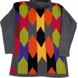 Anne Klein Knitwear Gray Sweater Tunic Sz M